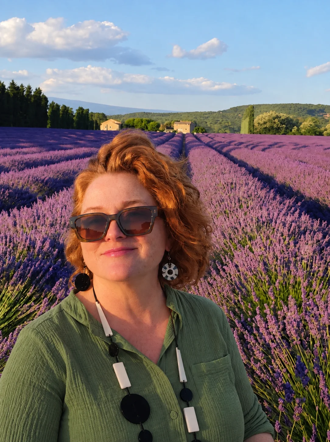 Jamie Leigh, France travel specialist, in a Provence lavender field
